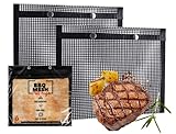 Zorestar BBQ Mesh Grill Bag-Reusable Grill Pouches 3-PACK Large Non-Sticking Grilling Pouches for Outdoor: Heat-Resistant, Nonstick, Dishwasher Safe Grilling Accessories for Cooking, Barbecue, Smoker