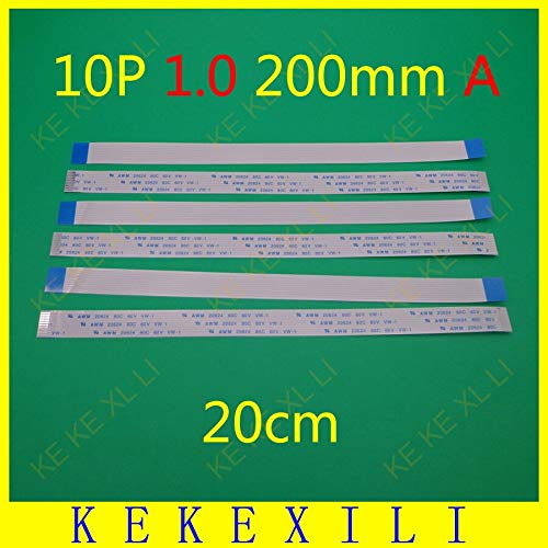 100X Occus New FFC FPC Flexible Flat Cable Forward 10 pin 10PIN Length 200mm 1mm Pitch Ribbon Cable 1.0-10P-200mm - (Cable Length: Other)
