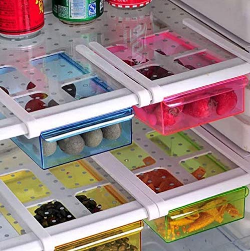 Anugrah Fridge Tray for Storage Food Organizer Set | Refrigerator Storage Rack Set (Pack of 4)