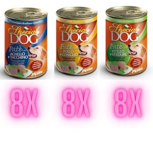 MONGE SPECIAL DOG PATÉ DA 400 GR. CANE ADULTO - CIBO PER CANI - (Gusto, 8X)