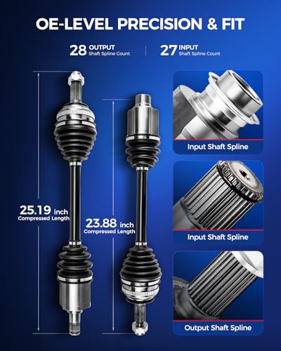 Image of KAX CV Axle Front Driver and Passenger Side Compatible with Honda CR-V