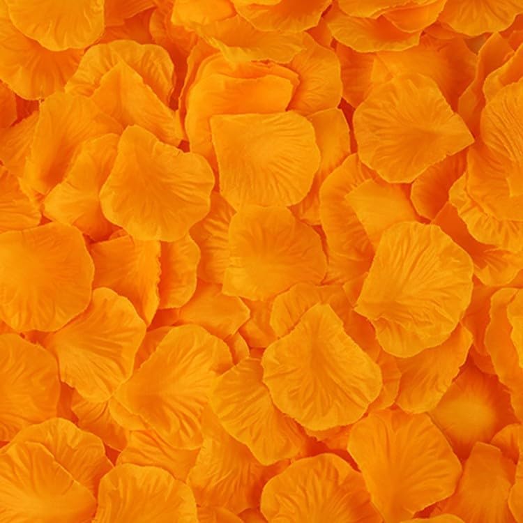 Uvaluefeet 1000 pétales roses artificiels Orange