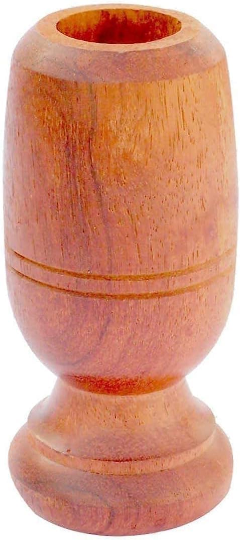Vase en faïence fait main orange pour sublimer une table en bois