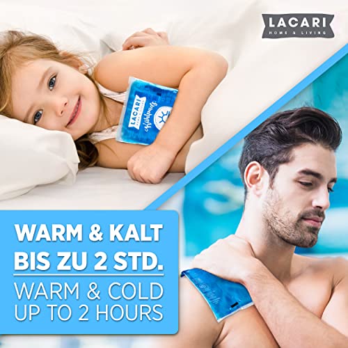 Kühlpads | 2x Kühlpack TÜV Geprüft & Made in Germany | Lacari Kalt Warm Kompresse | Kühlkissen & Coolpack in 2 Größen | Kühlkompresse für Erste Hilfe | Kühlpad und Kühlakku Gel | Kühlpads Gel