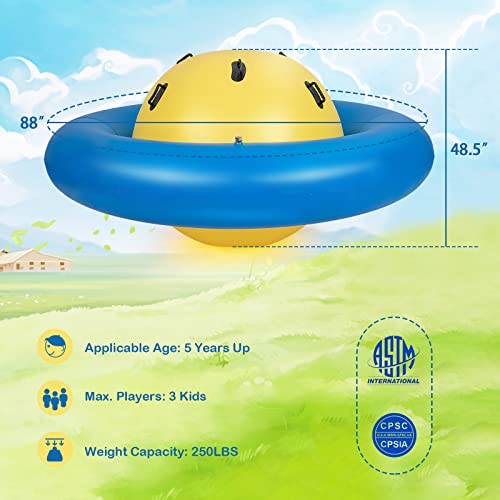 image for Costzon Giant Inflatable Dome Rocker Bouncer, 88'' Kids Rock and Roll 