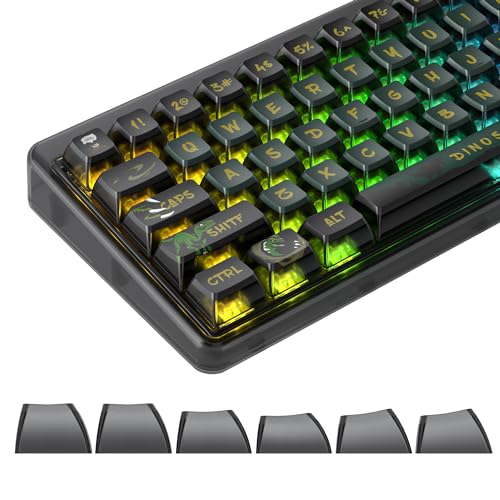 Teclas PBT personalizadas con diseño pudding verde translúcido y perfil ASA de 120 piezas