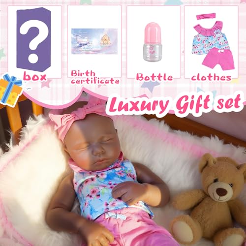 Muñeca Reborn Baby Silicone 19 pulgadas realista miniatura 2