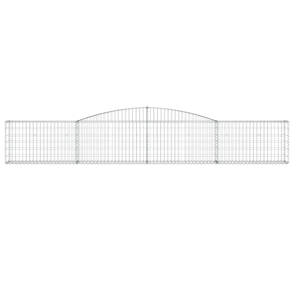 Kosze gabionowe łuki 9 szt. 400x30x60/80 cm żelazo ocynkowane | Drut 3,5 mm, wzmocnione haczyki, ogrodzenie ogrodowe, podpora ścienna, do użytku zewnętrznego
