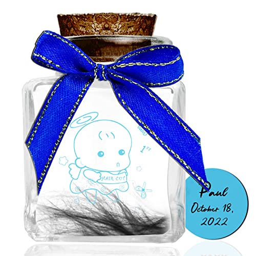 1DFAUL Primer recuerdo de corte de pelo, caja de recuerdo para el primer rizo del bebé, caja de recuerdos para soporte de recuerdos, recuerdo de cabello para bautizo, regalo de cumpleaños de baby
