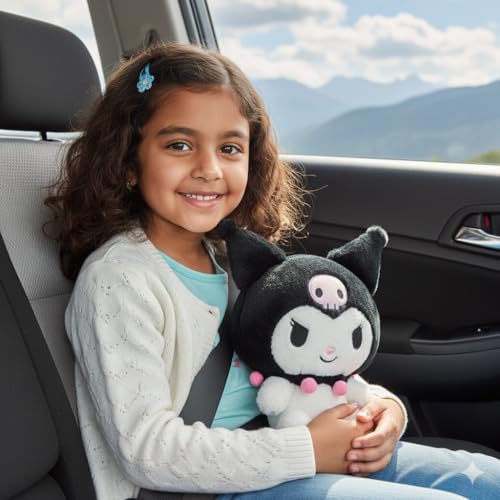 Image of Mirada Sanrio Kuromi Soft Plush Toy - 20cm | Official Licensed Black Stuffed Doll for Kids & Girls | Cute Collectible Anime Character Plushie | Ideal Gift for Birthday, Christmas & Diwali