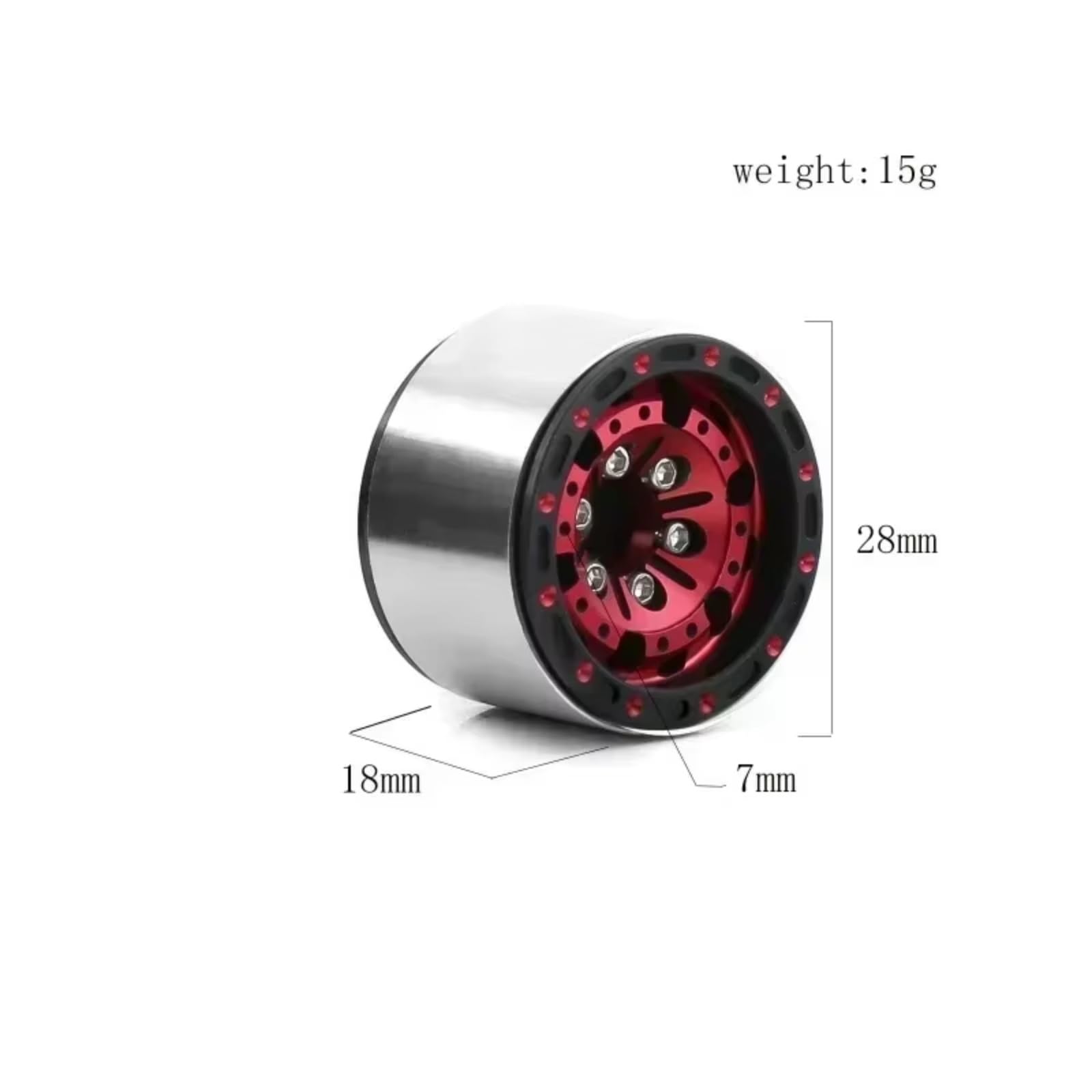 Compatibile Con Axial Per SCX24 Per TRX4M Per FCX24 1/18 1/24 RC Ricambi Auto Accessori 1.0 "piatto Profondo In Acciaio Stampato Cerchi Beadlock RC Pneumatici Pezzi