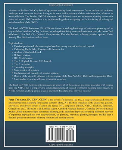 The Road to NYPD Retirement (2019 Edition): A Tax and Retirement Planning Resource for Active and Retired NYPD members