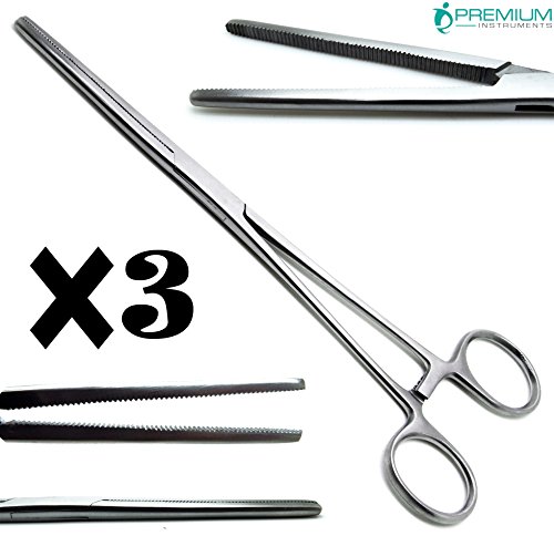 3× Pean Rochester Straight Forcep 8