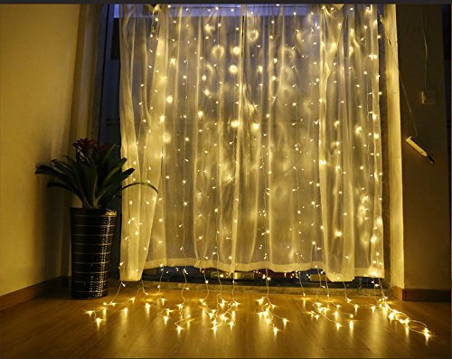 GreenSun LED Lighting 300 LEDs Window Curtain String Light USB String Fairy Christmas