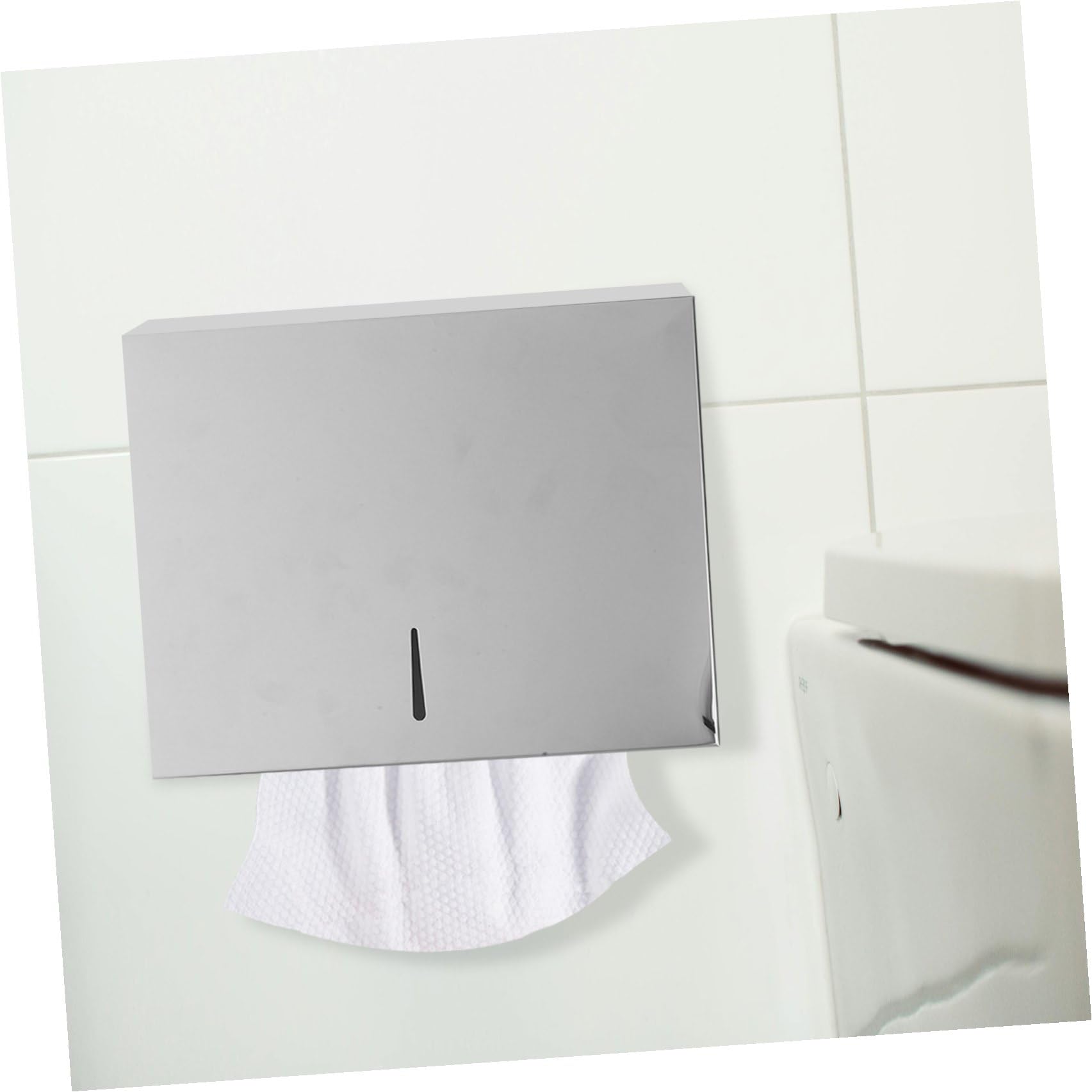 Dispensador de Toallas de Papel para Baño de Acero Inoxidable, Montaje en Pared, Resistente y Confiable para Hospitales y Baños Públicos