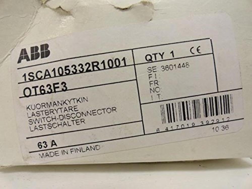 ABB 1SCA105332R1001 ABB INTERRUPTOR SECCIONADOR OT63F3