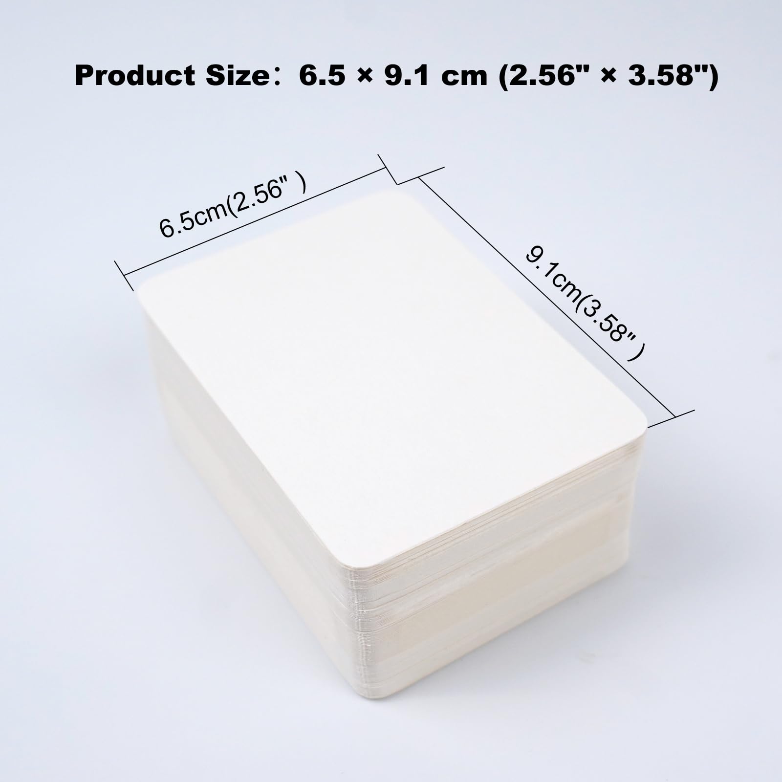 Moriquill 100 fogli di carta ATC per acquerelli, 300 g/m², stampa a freddo, vicino a 6,3 x 8,9 cm, angoli arrotondati, senza acidi, superficie ruvida, per pittura, diario e scrapbooking