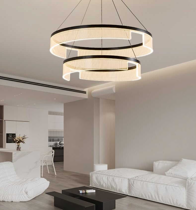 Lustre à anneau LED télécommandé à intensité variable 3000K-6000K
