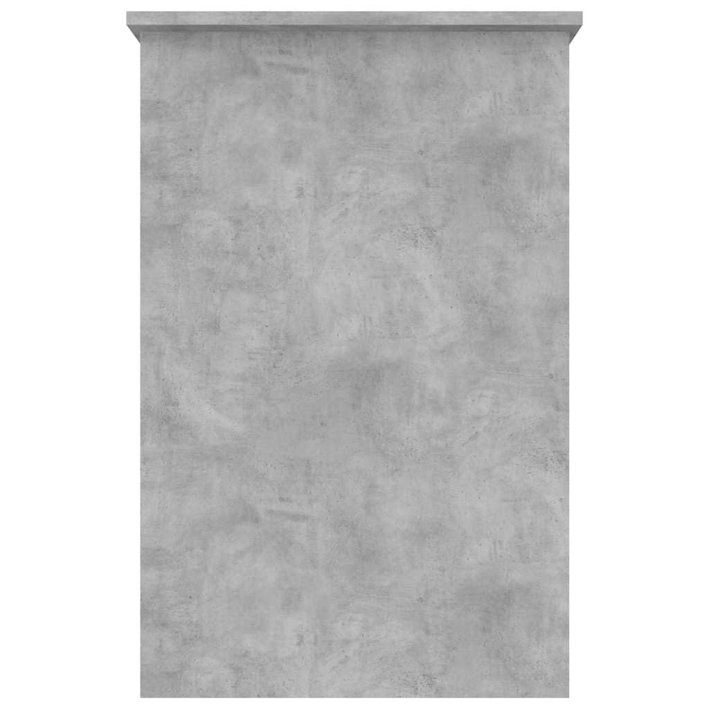 Scrivania in legno grigio cemento, 100 x 50 x 76 cm, con cassetto, tavolo da ufficio compatto, scrivania per gaming, postazione di lavoro per PC, casa e ufficio
