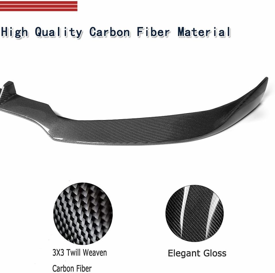 S5 Carbon Fiber Front Bumper Lip Fits for Audi S5 B8 2-Door 2013-2017 Front Bumper Lower Lip Chin Spoiler Valance Protector Factory Outlet(B Style)