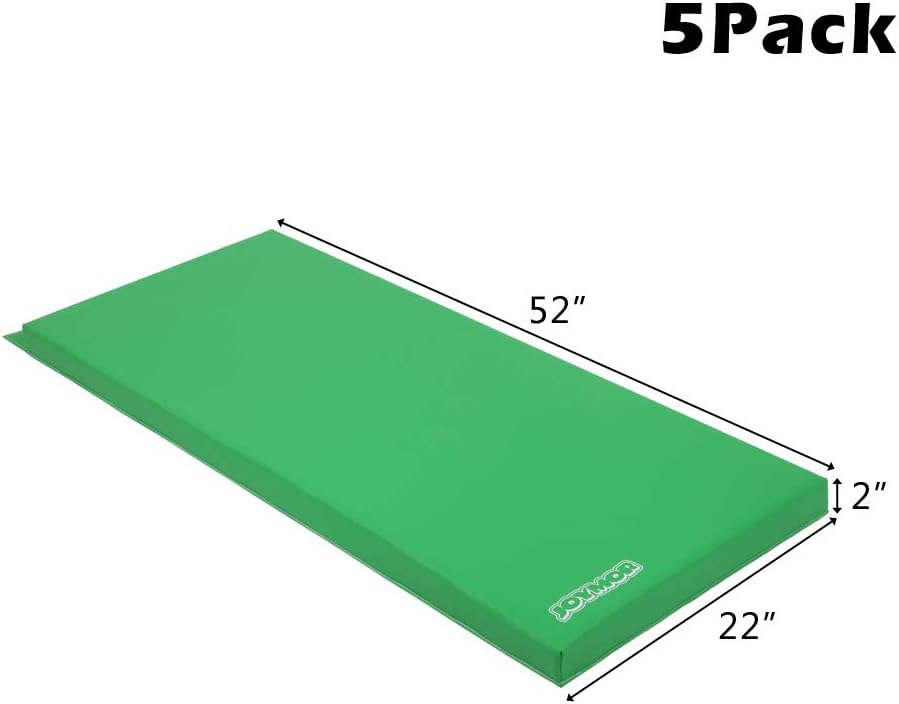 JOYMOR Upgrade 2-Inch Thick Hanging Rest Mat, 5-Pack Daycare and Preschool Portable Toddler Mat, Nap Mat with Name Tag Holder, Sleeping Floor Mat, Great for School, Daycare, Travel, and Home