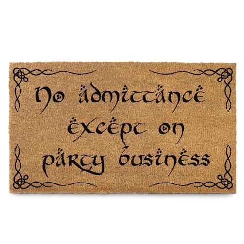 No Admittance Except On Party Business Doormat 30x17 Inch Nerdy Welcome Mat