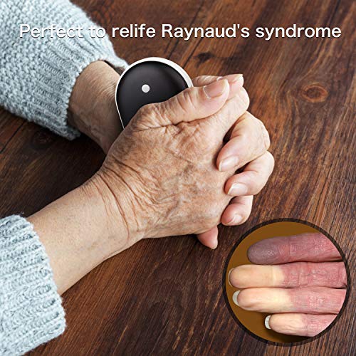 SkyGenius Rechargeable Hand Warmer, 5200mA Reusable Electric Pocket USB Hand Warmers/Power Bank, for Raynauds, Outdoors, Winter(Black)