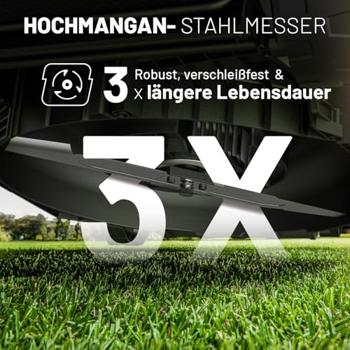 Litheli Akku Rasenmäher, 2 x 20V, 38cm Schnittbreite, Brushless, bis 300 m², 40L Fangkorb, 25-75 mm Schnitthöhe, Rasenmäher Akku inkl. 2 x 4,0 Ah Akkus 4
