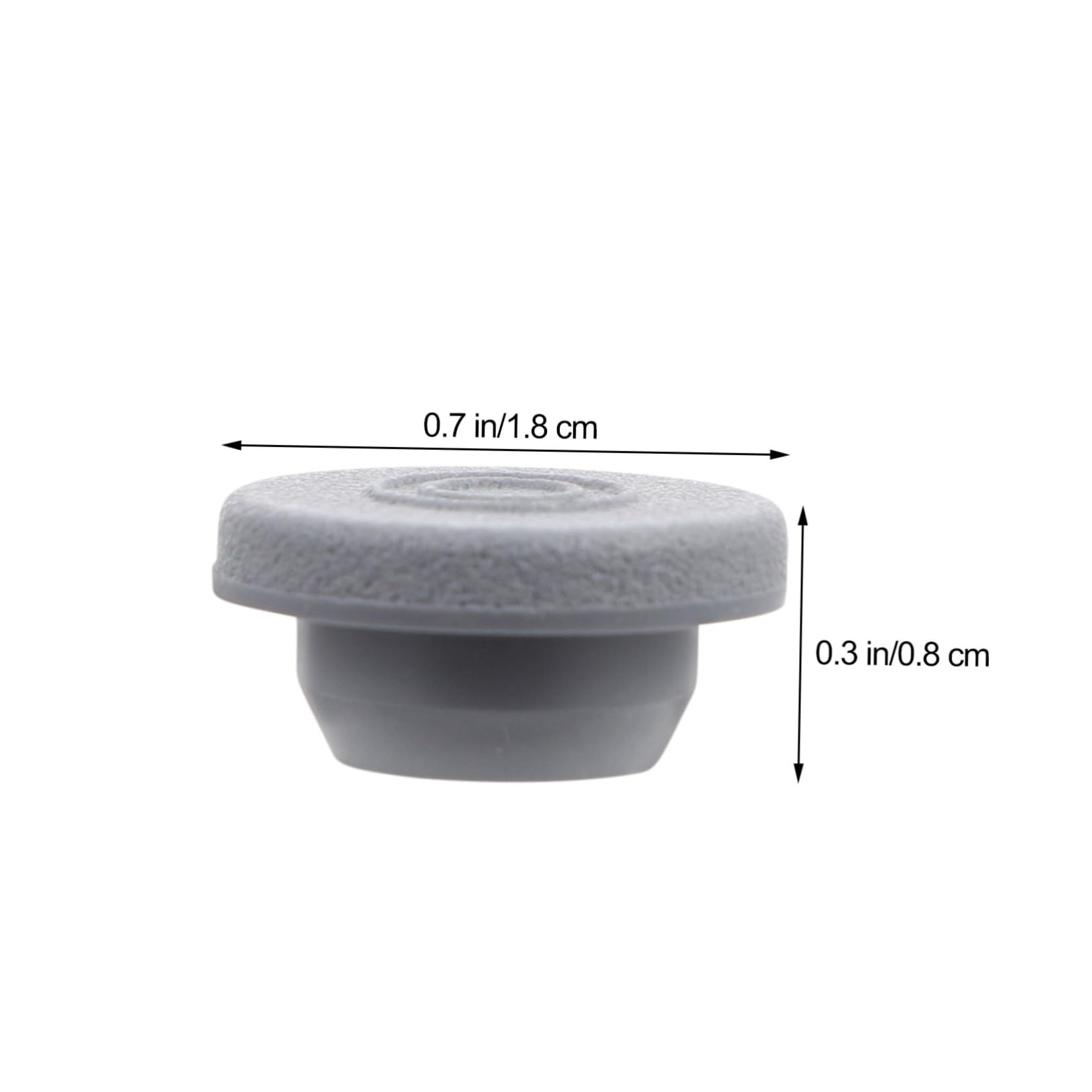 VILLFUL Rubber Plugs Self Adhesive Mushroom Mini Mason Jars Laboratory Stopper Plug Mini Jar Vial Stopper Laboratory Supplies Pill Bottle Stoppers Ports Grey
