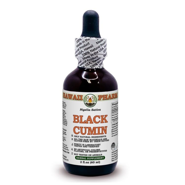 Hawaii Pharm Europe Black Cumin Alcohol-FREE - Extracto líquido de semilla de semillas de comino negro (Nigella Sativa), 60 ml