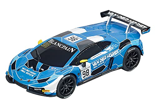 Carrera GO!!! Ferrari 488 GT3 Squadra Corse Garage Italia, No.7 Rennauto | Slotcar Bahn GO!!! | Maßstab 1:43 Spielzeug für Kinder ab 6 Jahre & 20064162 GO!!! Lamborghini Huracán GT3 No.98, Weiß/Beige