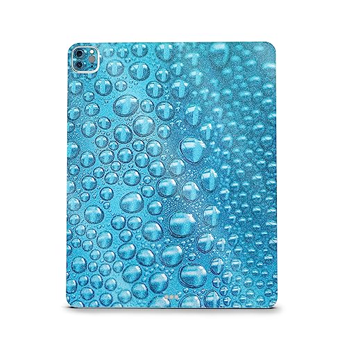 Image of MightySkins Carbon Fiber Skin Compatible with Apple iPad Pro 12.9 inch M2 6th Gen (2022) Full Wrap Kit - Wavy Drops | Protective, Durable Textured Carbon Fiber Finish | Easy to Apply | Made in The USA