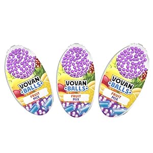 Vovan Balls Aromaballen 3-delig – Aroma: Fruit Mix – Hoeveelheid: 300 ballen – Aromaparels voor DIY Click hulzen