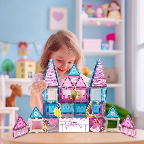 Tytan Disney Princess 70-Piece Magnetic Tile Castle Set — view 3