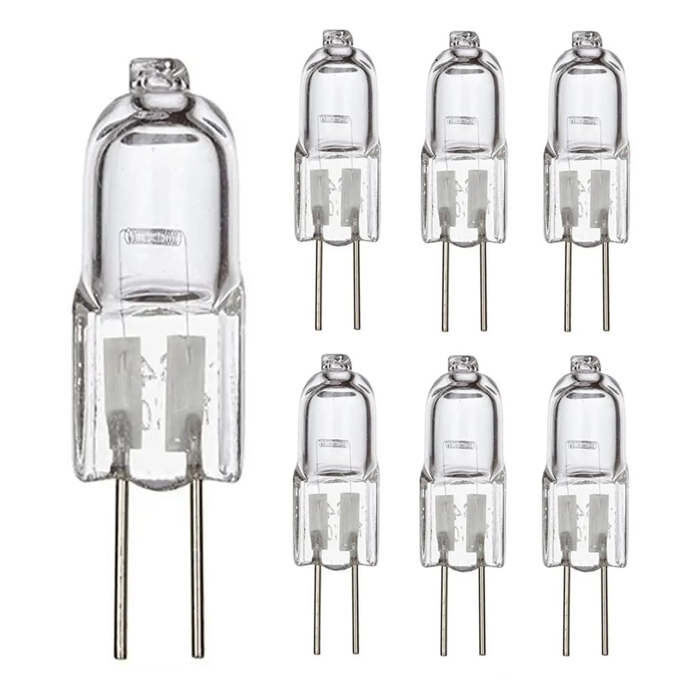 BLOMDE G4-Halogenlampe, 12 V, 10 W, 20 W, 35 W, Warmweiß 2700 K, Cri95, dimmbarer Doppelstiftsockel, verwendet für Kronleuchter und Schrankleuchten, 20 Stück/12 V-50 W
