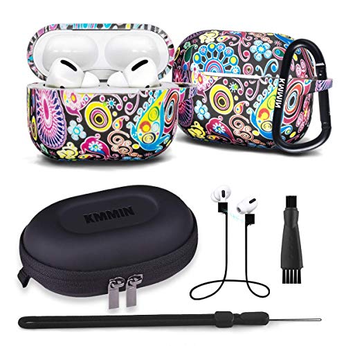 AirPods Pro Case, KMMIN Protective Silicone AirPods Pro Case Cover for AirPods 3rd Gen [2019] Shockproof Scratch-Resistant AirPods Pro Accessories Compatible for Wired & Wireless Charging