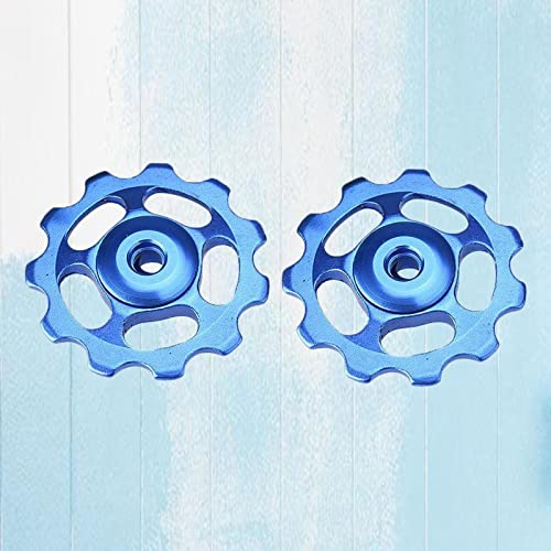 Image of 2Pcs Mountain Bike Cycling 11T Jockey Wheel Rear Derailleur Pulley Blue | Cycling | Bicycle Components Parts | Derailleurs (Rear) |