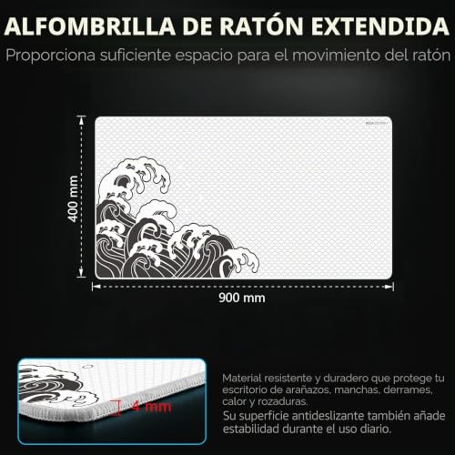 Alfombrilla Aqua Control Plus Wave AC+ contra pérdidas de control en ratones de bajos DPI 6