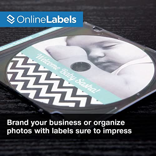4.65 Inch Full-Face Cd/Dvd Labels & Spine Label - Pack Of 200 Sets Of Cd/Dvd Stickers, 100 Sheets - Inkjet/Laser Printer - Online Labels #TOP2