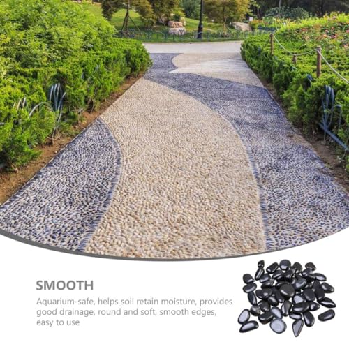 Galets noirs naturels pour vase et aménagement paysager extérieur - 3