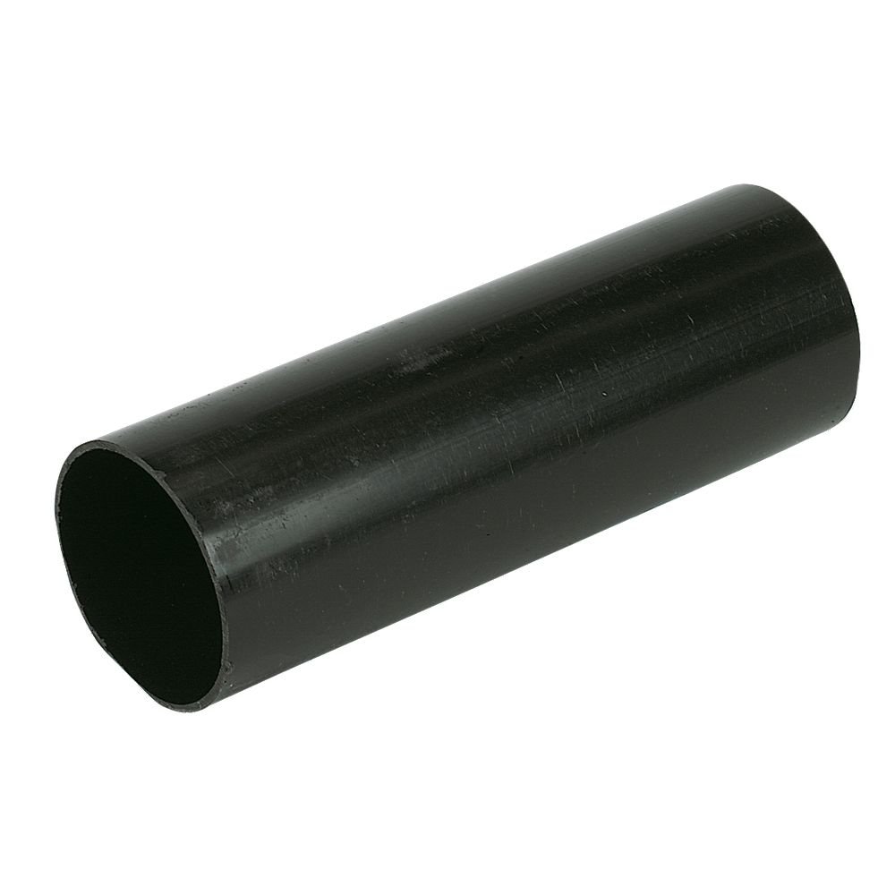 RPM2BR Brown 50mm (External) Downpipe 2 x 1 METRE Floplast Miniflo Guttering for shed, Porch, Conservatory, Out Building, etc NOT Standard 68mm House downpipe