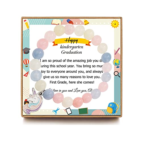 OFGOT7 Kindergarten Graduation Gifts, Best Gifts for Kindergarteners, Unicorn Bracelet kindergarten Gifts for Girls, Graduation Gifts for Kindergarten Students, Adjustable Length from 4-10 inches