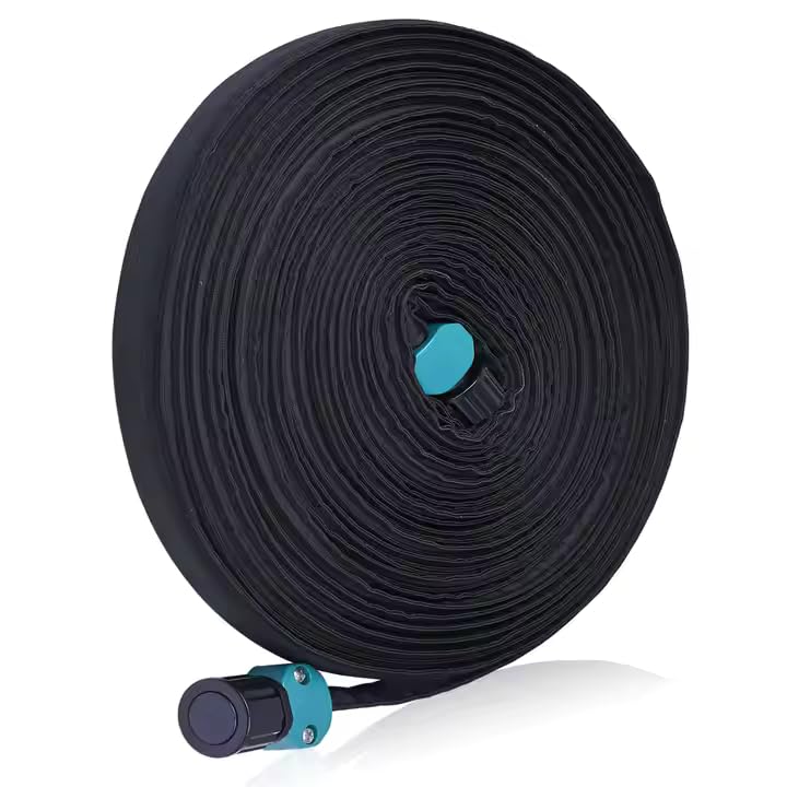 100 ft Soaker Hose – Flat Soaker Hose 100 ft for Lawn, Raised Beds & Flower Gardens – Lightweight PVC Drip Hose, Water-Saving Irrigation, Flexible & UV-Resistant
