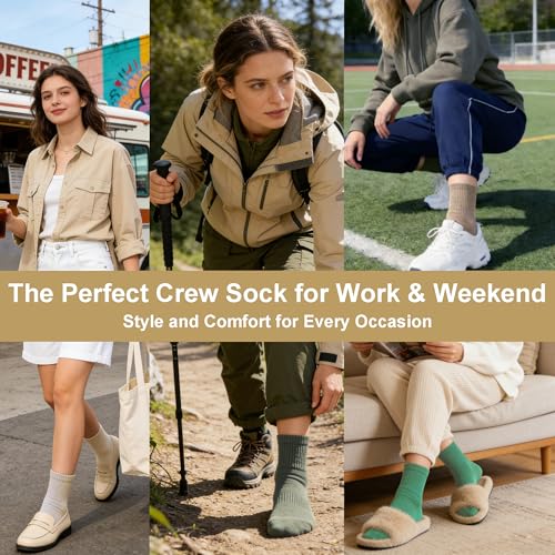 Image of Womens Cotton Anti-Pilling Quarter Crew Socks | Moisture-wicking, Odor-control, Lightweight, Office /gym, 7-pair, US 6-10