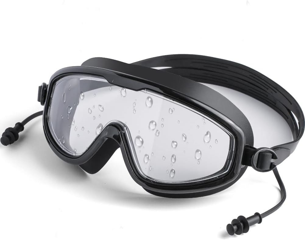 Swim Goggles 180° Clear Vision, No Leaking Anti-Fog Swimming Goggles for Adult Men Women Youth, UV Protection Pool Goggles