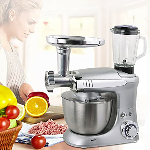 Küchenmaschine, 4 L Edelstahl Knetmaschine 1000W Multifunktional Teigknetmaschine mit Knethaken und Schneebesen… – Bild 3