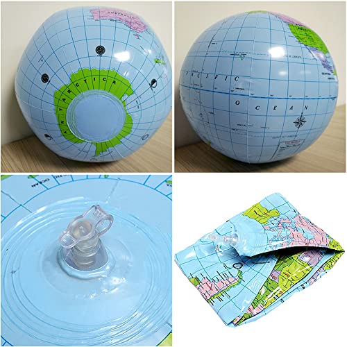 Butyeak Weltkugel Aufblasbar, Aufblasbare Globe, Weltkugel Ballon, 2 Stück Wasserball Weltkugel, World Globe, für Strand Spielen Oder Lehre, Geburtstagsfeiern,Wissenschaft Geographie Bildung