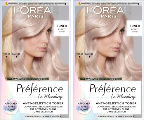 Coloration Le Blonding L'Oréal Paris Pearly Boost au quotidien pour cheveux blonds éclatants