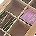 ALG Collections Tea Storage Box with 8 Adjustable Compartments and Glass Lid, 12 x 7 x 4–Inches (Natural Wood)