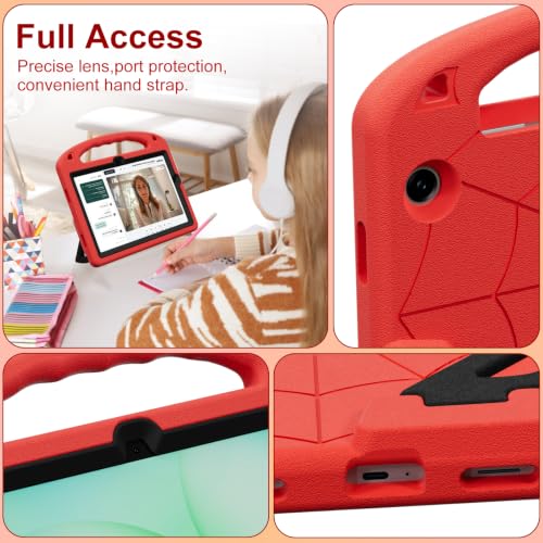 LKOOZO Kids Case for Samsung Galaxy Tab A11+ 2025 / A9+ 2023 11", Shockproof Cover with Built-in Screen Protector and Stand for Galaxy Tab A11 Plus / A9 Plus 11 Inch (Red+Black) by LKOOZO - Used condition - Image 8